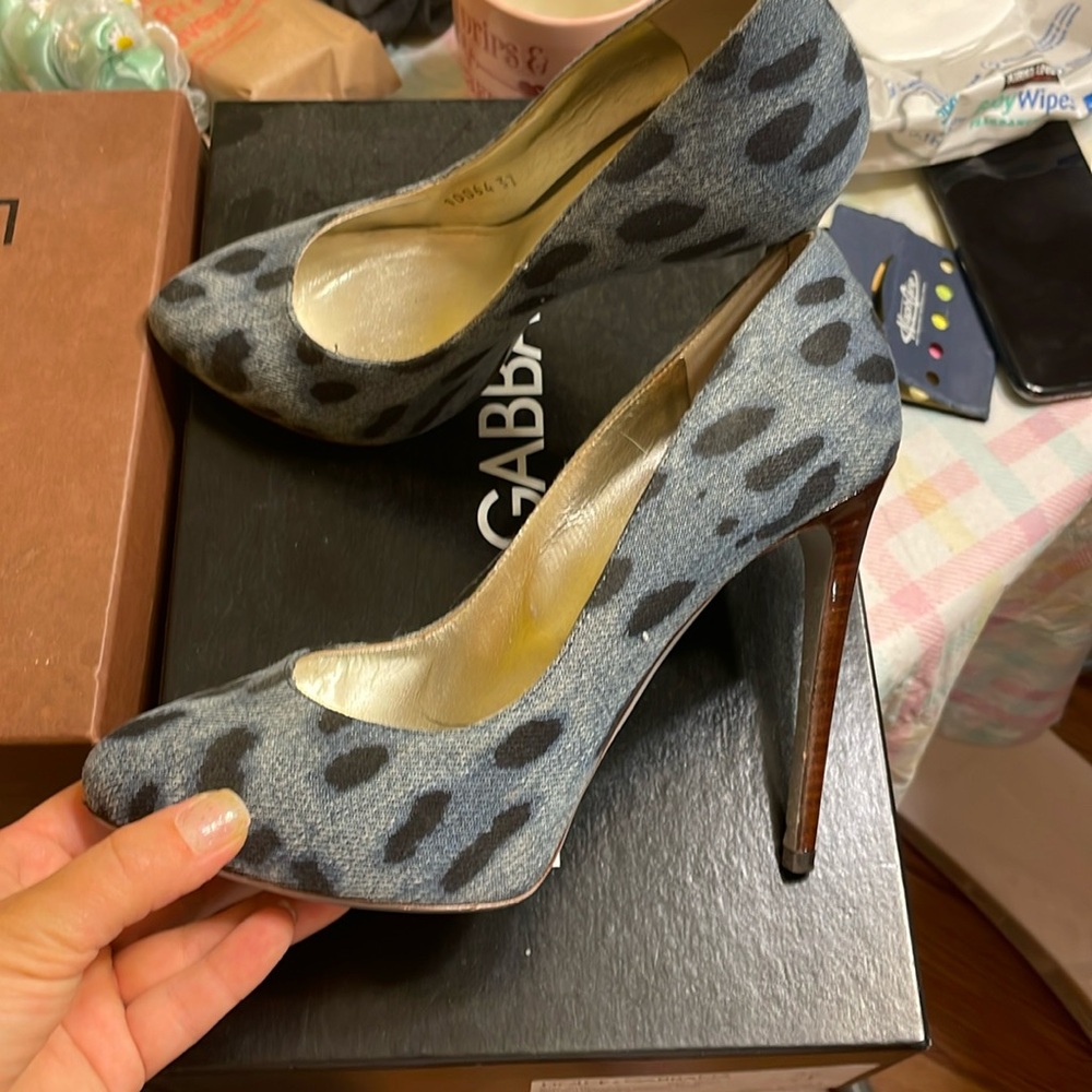 Dolce & Gabbana denim heels 37